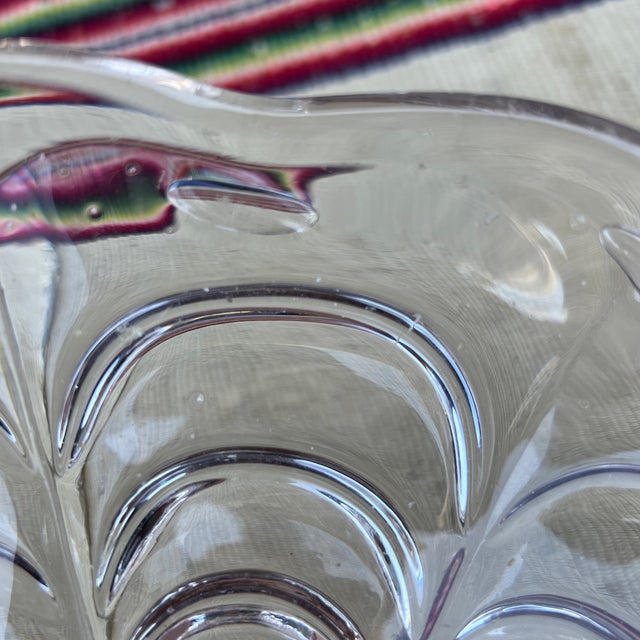 Transparent Antique American Pressed Flint Glass Compote, Scallop Pattern, Circa 1850 For Sale - Image 8 of 12
