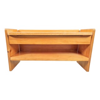 Vintage Pine Storage Bench, France, 1970s For Sale