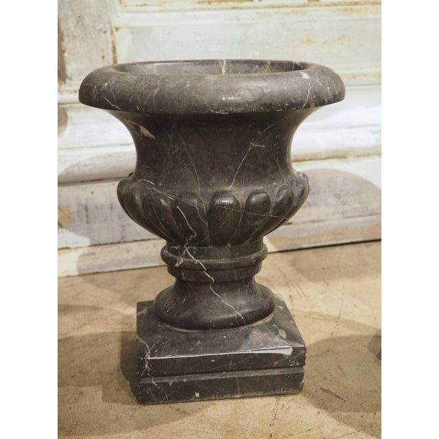 Pair of Circa 1850 French Nero Marquina Marble Table Vases For Sale - Image 15 of 18