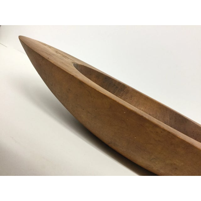 Wood Mid-Century Oval Wood Centerpiece Bowl For Sale - Image 7 of 11