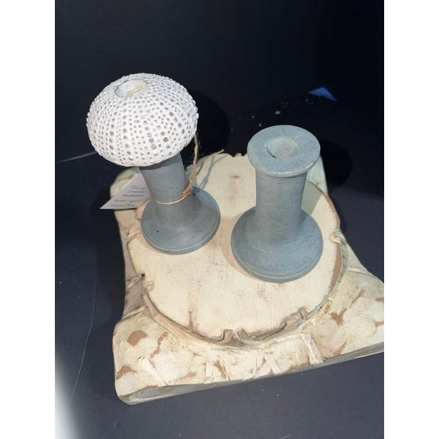 Celestial Meets the Sea Concrete Candleholders For Sale - Image 4 of 4