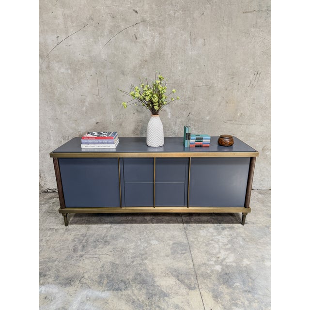Jiun Ho Montresor Sideboard - Oak, Cinnamon Brass Accents For Sale - Image 9 of 11