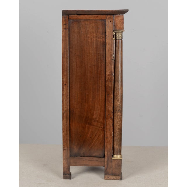 Brown French Empire Miniature Semainier Chest, Walnut & Brass, Circa 1800 For Sale - Image 8 of 10