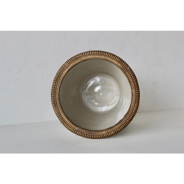 Wong Lee 1895 Porcelain Bronze Ormolu Pedestal Planter Cachepot For Sale - Image 9 of 13