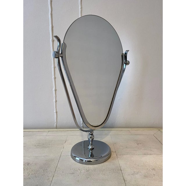 Mid-Century Modern Charles Hollis Jones Silver Vanity Mirror For Sale - Image 3 of 10