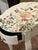 French Country Botanical Floral Accent Table With Scalloped Apron, Refinished For Sale In Baton Rouge - Image 6 of 10