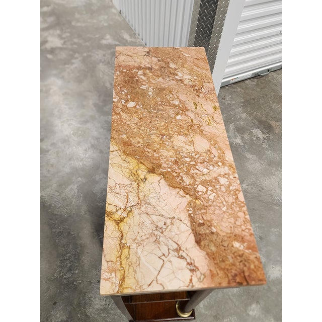 Antique Empire Style Console Table With Marble Top For Sale - Image 14 of 16