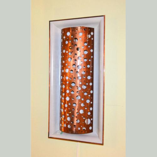 Large Copper and Grey Metal Wall Lights, 1950s, Set of 2 For Sale - Image 15 of 16