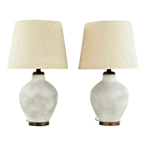 Design Technics Style Mid Century Massive Table Lamps - Pair