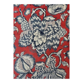 Anna French Af15109 Westmont Red and Blue Fabric 2 3/8 Yards Red and Blue For Sale