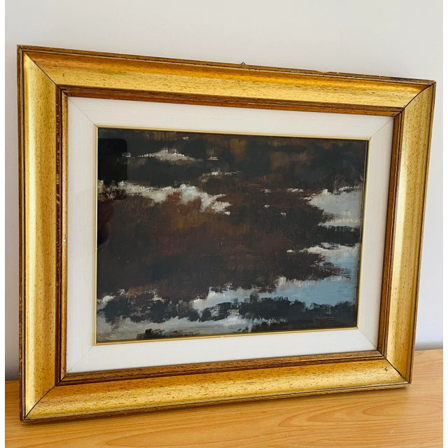 Dark Academia Original Mid 20 Th C Italian Abstract Painting For Sale In Miami - Image 6 of 8