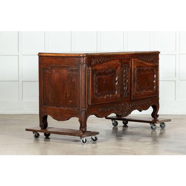 18th Century French Carved Walnut Marriage Buffet, 1720 For Sale - Image 3 of 14