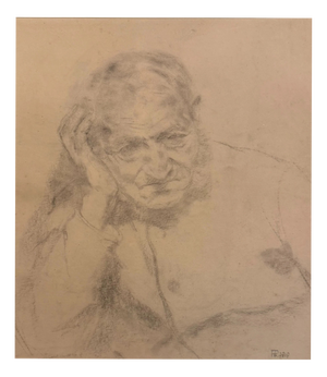 Heinrich Pforr, Father of the Artist Portrait in Thought, 1919, Oil on Canvas