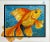 Brilliant goldfish original watercolor painting. Framed. Daniel Smith professional watercolor paints, gold shimmer...