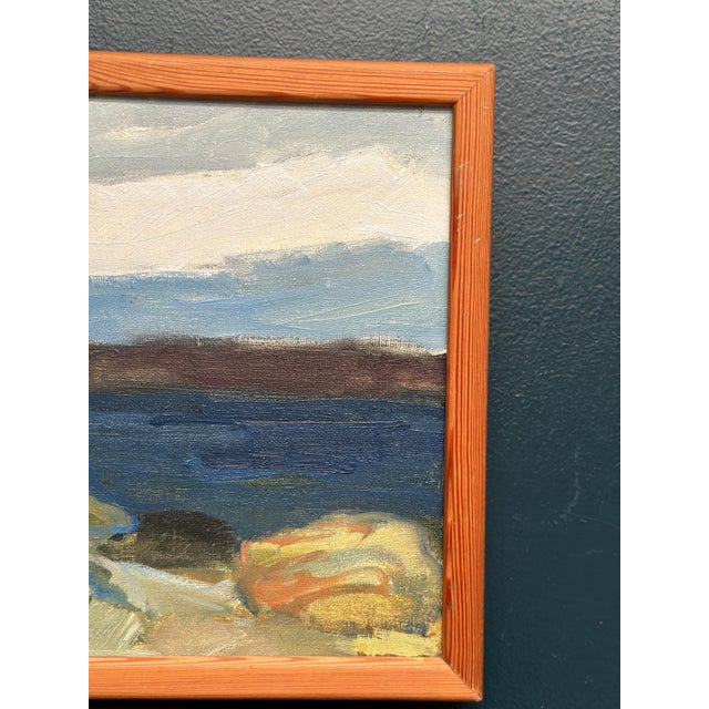 Stig Delang, Landscape II, 1950s, Oil Painting on Canvas, Framed For Sale - Image 5 of 16