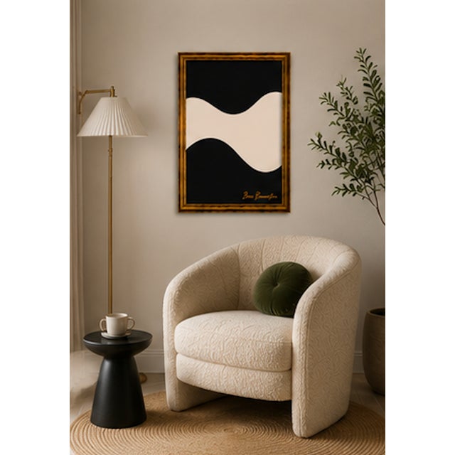 Title: Sculpted Space Modern Painting, Framed by Bryan Boomershine For Sale In Palm Springs - Image 6 of 9