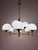 Metal Type 2645 9-Light Chandelier in Brass and Opal Glass from Aloys Fischer Sundern For Sale - Image 7 of 11