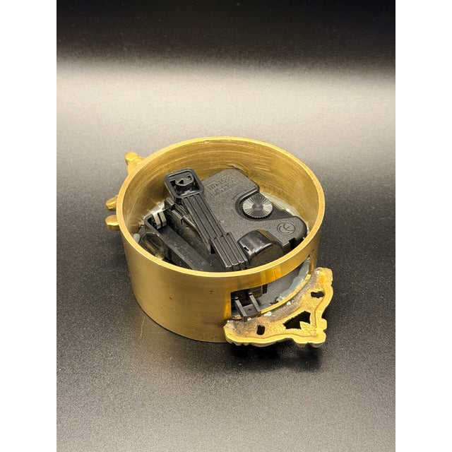 Vintage G. Revel Palais Royal Brass Wall Clock (Wall-Mount Only) For Sale - Image 4 of 5