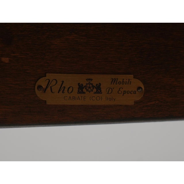 Rho Mobili Neoclassical Inlaid Pedestal Lamp Center Table For Sale - Image 12 of 13