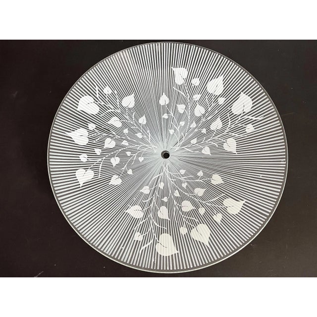 1960s Striped Leafy Flush Light For Sale - Image 15 of 15
