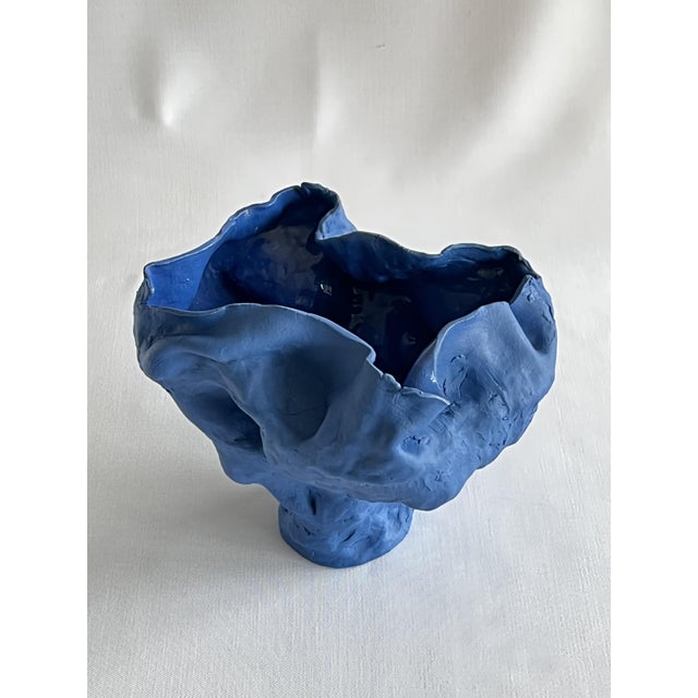 Blue Line Collection #23 Vase in Porcelain by Anna Demidova For Sale - Image 11 of 11