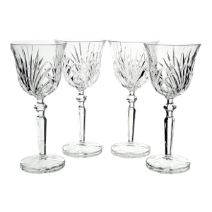 Gorham Crystal Rosewood Water Goblets – Set of Four