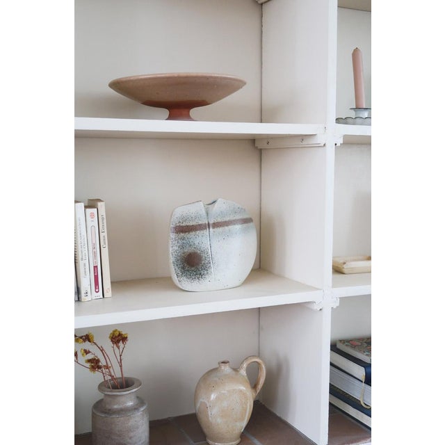 Modernist Pebble Vase with Abstract Decor in Porcelain from Virebent, France, 1970s For Sale - Image 10 of 12