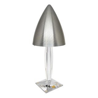 Crystal and Metal Table Lamp from Baccarat For Sale