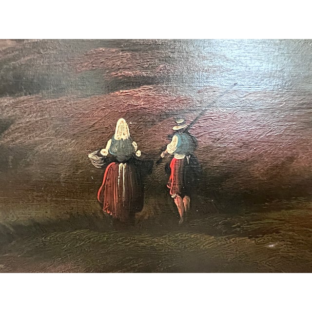 Italian Antique Italian Landscape Oil Painting Signed Rastelli, Vintage Framed Art For Sale - Image 3 of 9