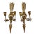 Antique Italian Silver & Gold Giltwood Arrow Candle Sconces - A Pair For Sale