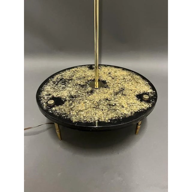 Mid-Century Modern Floor Lamp in Fractal Resin, 1970s For Sale - Image 3 of 9