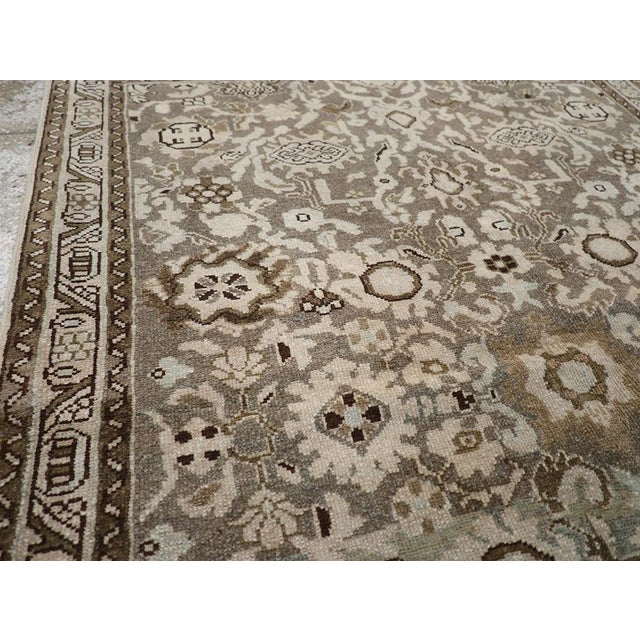 Rustic Galerie Shabab Collection Mid-20th Century Persian Malayer Throw Rug For Sale - Image 3 of 8