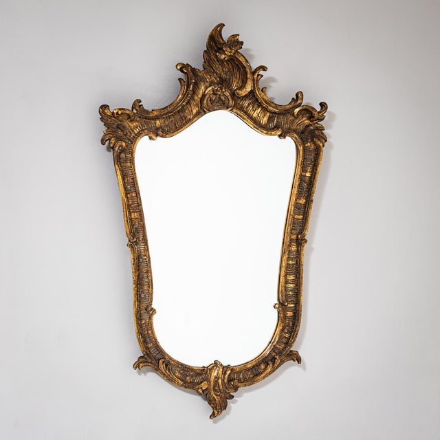 Gold Rococo Style Mirror, 1900s For Sale - Image 8 of 8