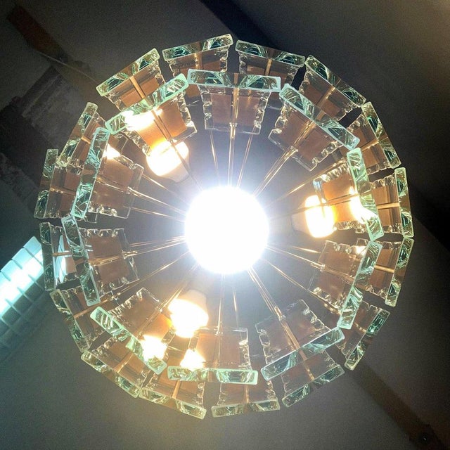 Brown Murano Crystal Chandelier from Fontana Arte, 1960s For Sale - Image 8 of 13