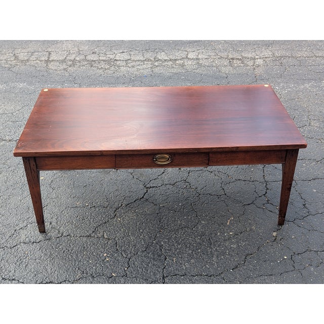 Mid-Century Modern Vintage Craftique Solid Walnut Coffee Table For Sale - Image 3 of 18