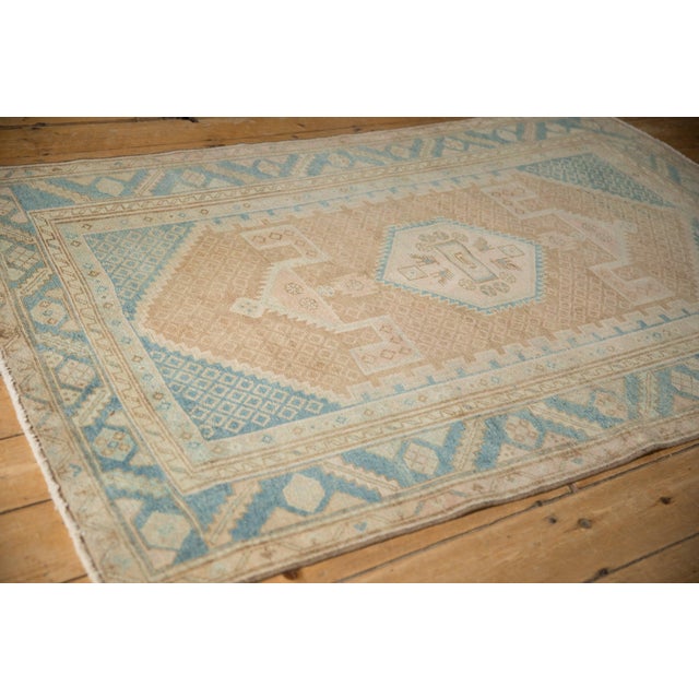 1940s Vintage Persian Hamadan Cloud Band Medallion Wool Rug For Sale - Image 11 of 11