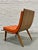 Mid Century Modern Scoop Lounge Chair by Carter Brothers | Orange Tufted Chair, C. 1950's For Sale - Image 12 of 13
