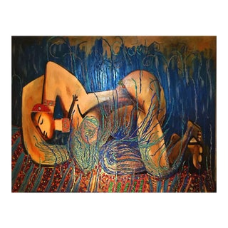 Carlos Antonio Sablon Perez, Leticia de Prado, Entre OCarlos Antonio Sablon Perez, Las, 2019, Oil & Mixed Media on Canvas For Sale