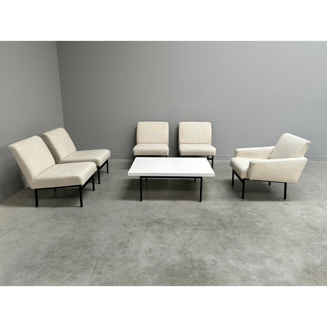 Mid-Century Modern Chairs and Coffee Table, 1960s, Set of 6 For Sale - Image 15 of 15