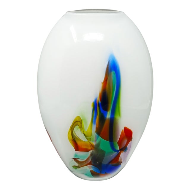 Vintage Italian Vase in Murano Glass, 1970s For Sale