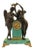 Circa 1828 Tycoon's Russian Empire French Movement Gilt Bronze Malachite Clock For Sale