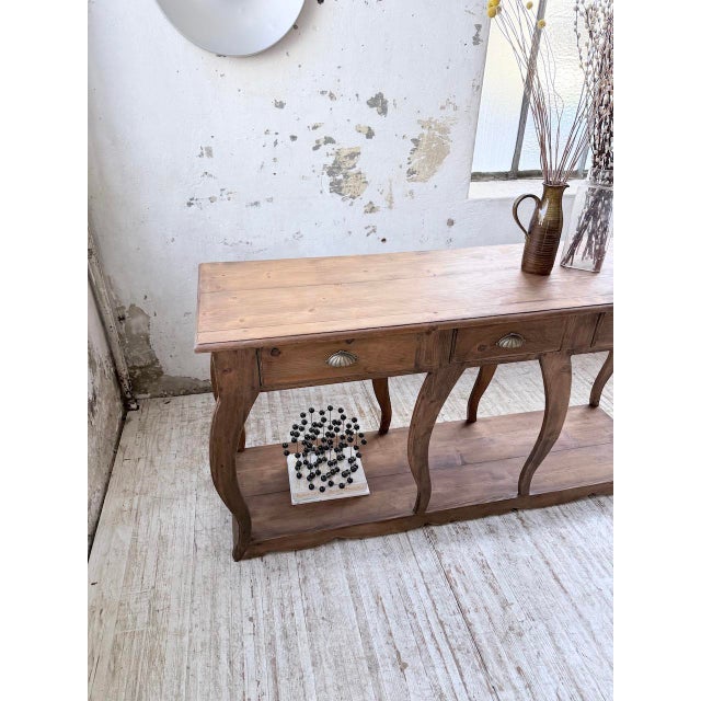 Pine Drapers Console Table, 1950s For Sale - Image 9 of 18