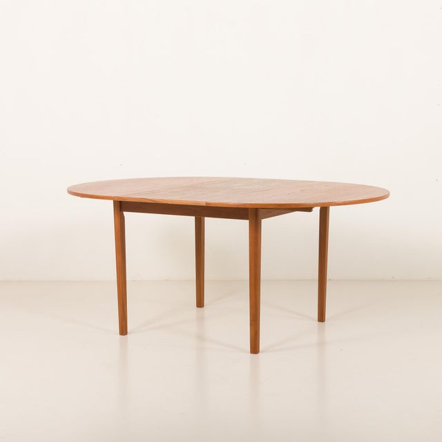 Brown Mid-Century Modern Danish Teak Table with Extensions, 1960s For Sale - Image 8 of 17
