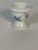 Limoges France porcelain vintage boiled egg holder painted with morning glory flower.