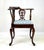 Queen Anne style corner arm chair by Key City Furniture Company of North Carolina. This vintage corner chair features a...