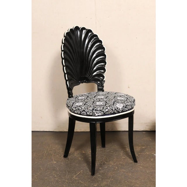Late 20th Century Italian Black & White Grotto Chairs For Sale - Image 10 of 10