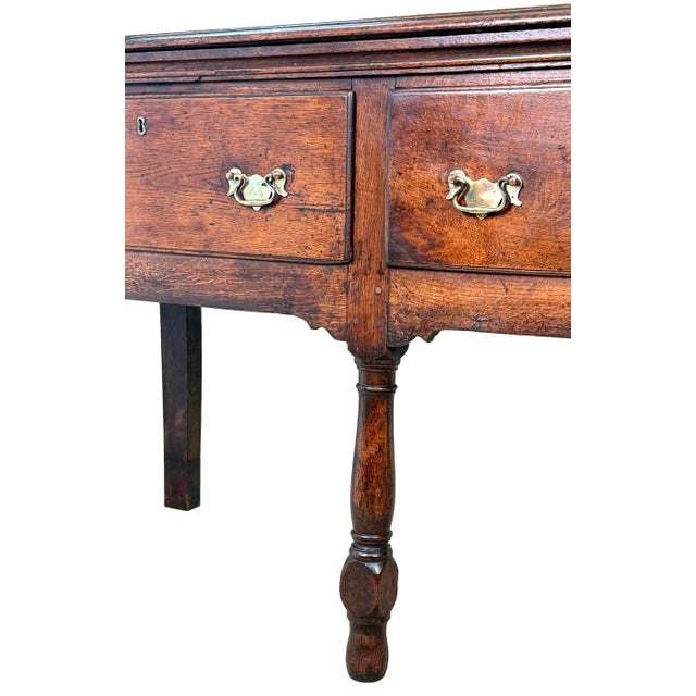 Large Early 18th Century English George I Oak Dresser Base, 1720 For Sale - Image 10 of 12