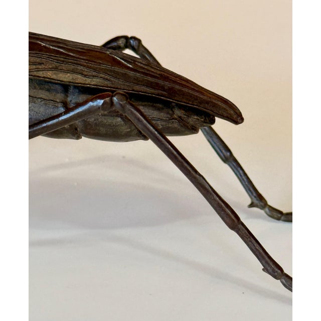 Large Japanese Articulate Bronze Praying Mantis Jizai Yasunosuke Ryubundo VI For Sale - Image 12 of 14