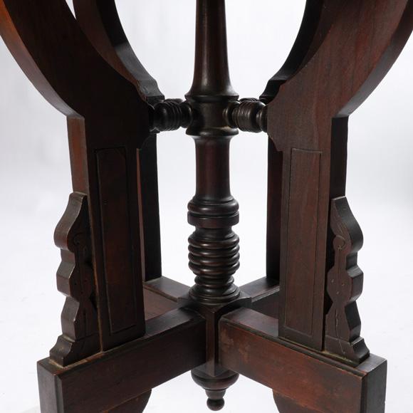 19th Century Victorian Walnut Marble Top Table For Sale - Image 9 of 9