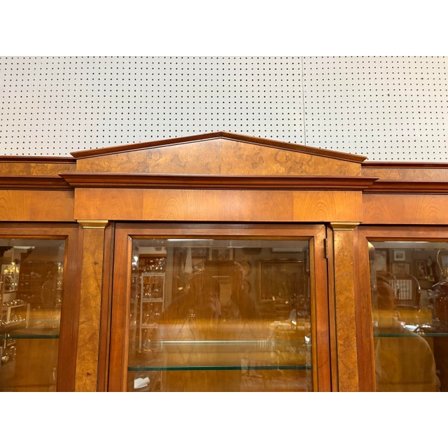 Wood Vintage Baker Furniture Empire Inspired Mahogany & Walnut Cabinet For Sale - Image 7 of 12